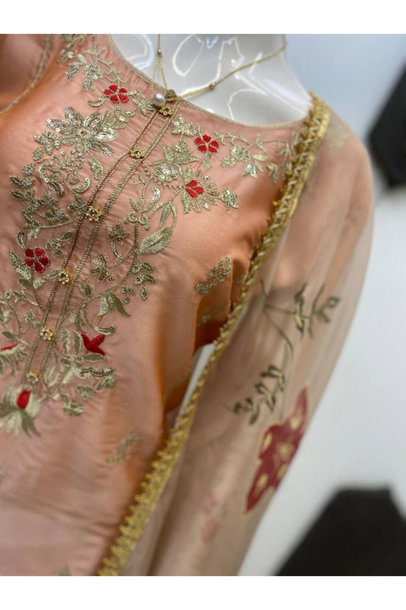 Chinon Kameez Salwar & Dupatta - HRT4889 - Image 4